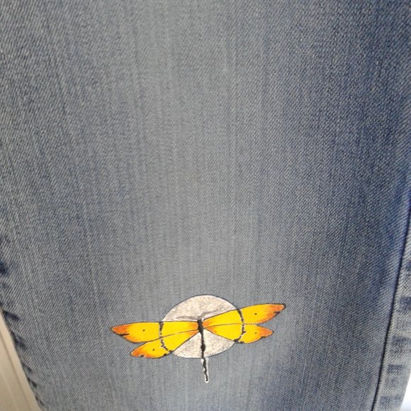 Womens Hand Painted  size 5/6 EXSPRESSJEANS - Picture 5 of 15
